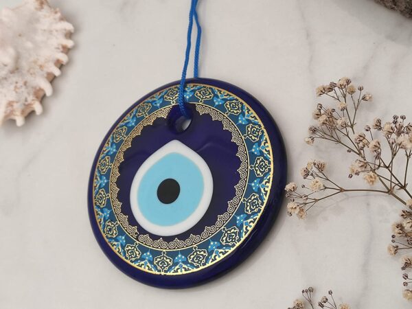 Erbulus Blue Evil Eye - Gold and Turquoise Floral in a Box - Image 3