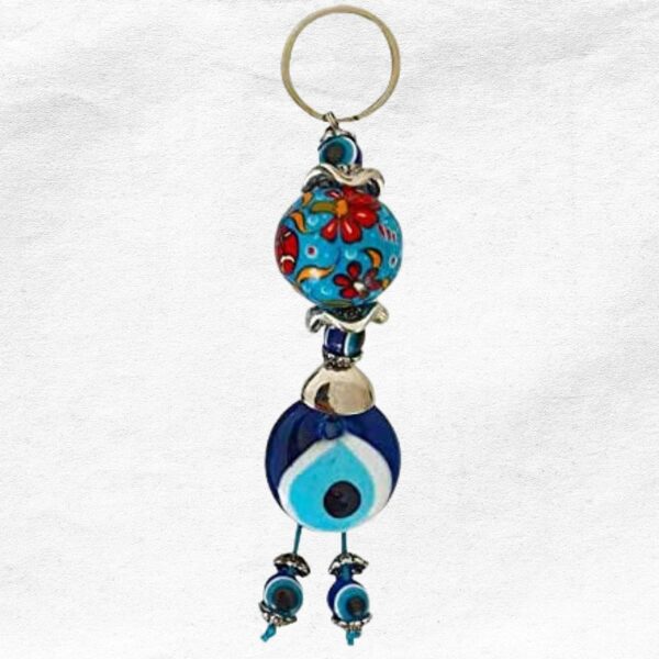 Erbulus Blue Evil Eye Keychain with Ceramic Ball in a Box - Image 5