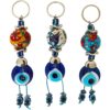Erbulus Blue Evil Eye Keychain with Ceramic Ball in a Box