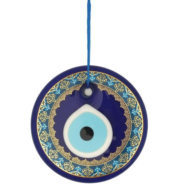 Erbulus Blue Evil Eye - Gold and Turquoise Floral in a Box