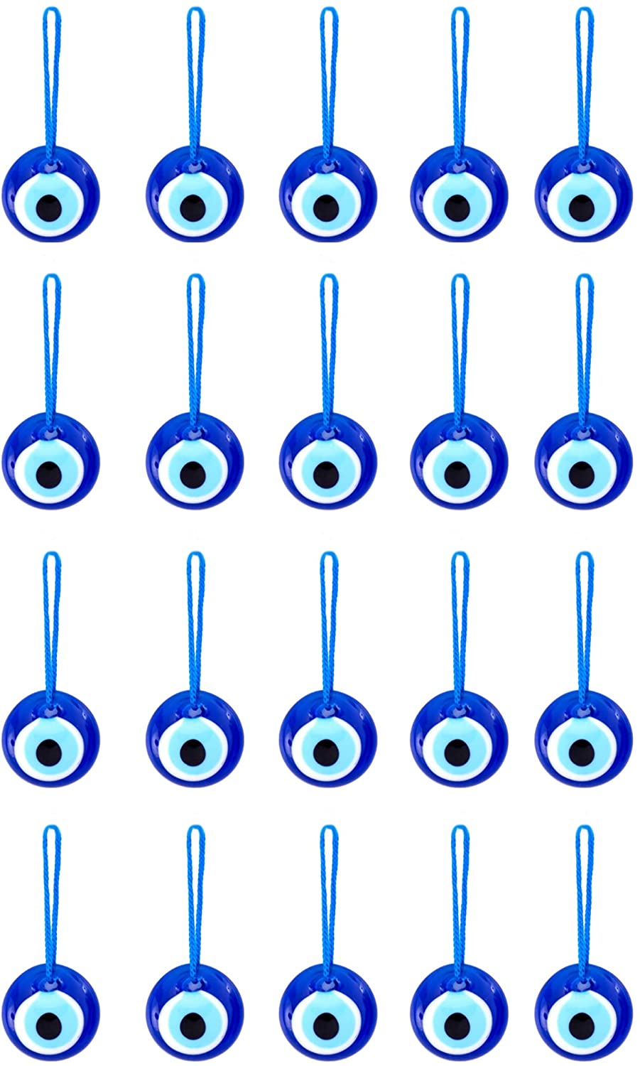 Erbulus Blue Evil Eye Beads - 20pcs or 25pcs in a Box