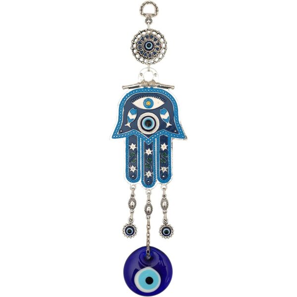 Erbulus Blue Evil Eye with Hamsa in a Box